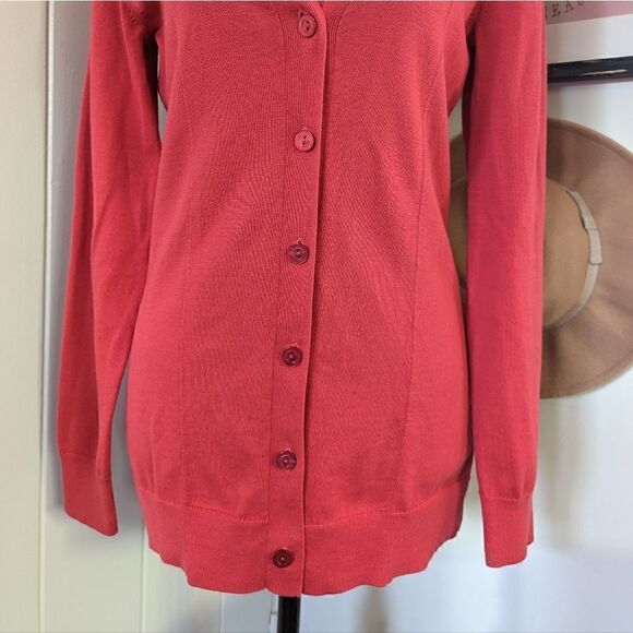 Brooks Brothers 💯% Supima Cotton Cardigan SM Tomato Girl Preppy Chic Heritage - Picture 4 of 9